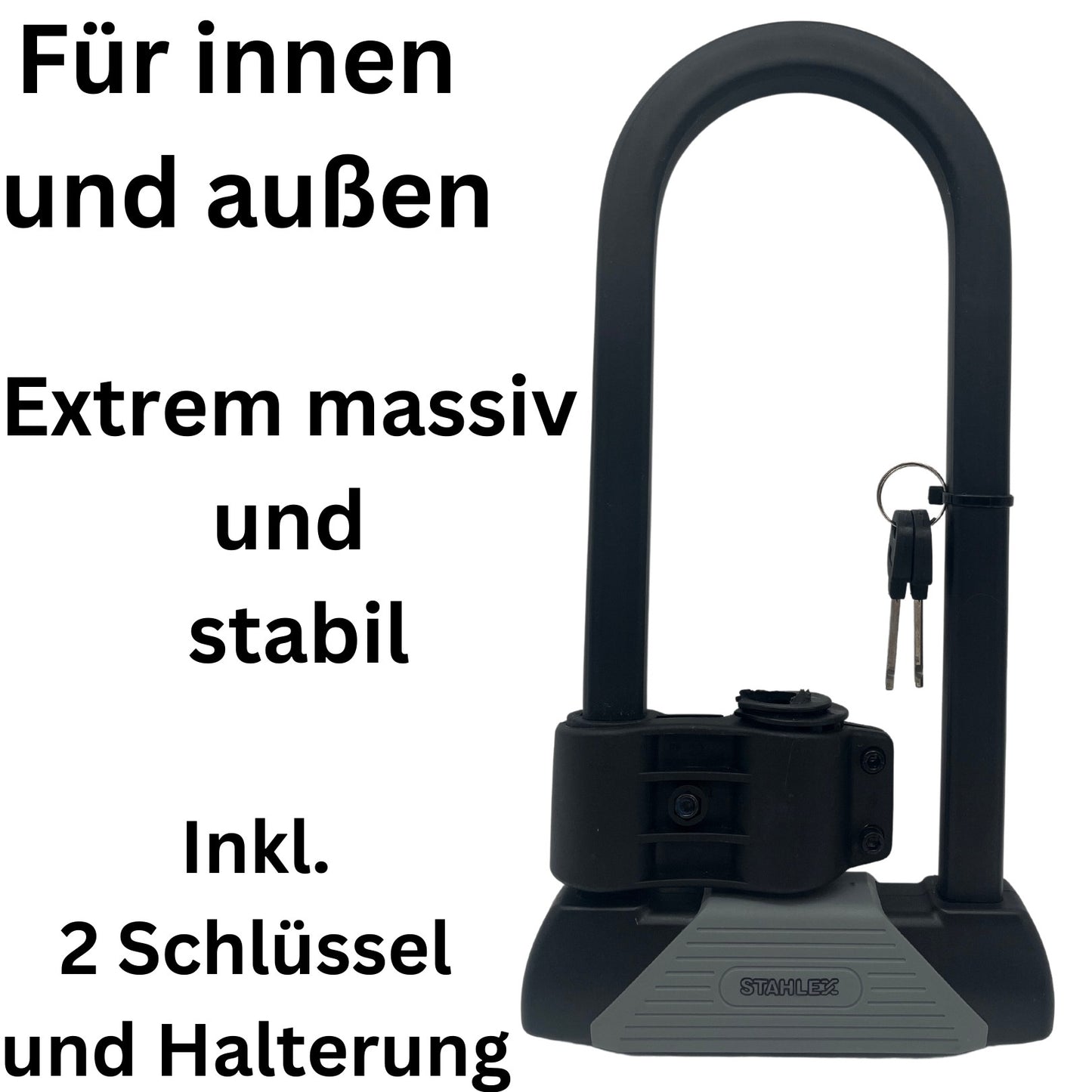 Bügelschloss Fahrradschloss Motorradschloss U-Form + Halterung