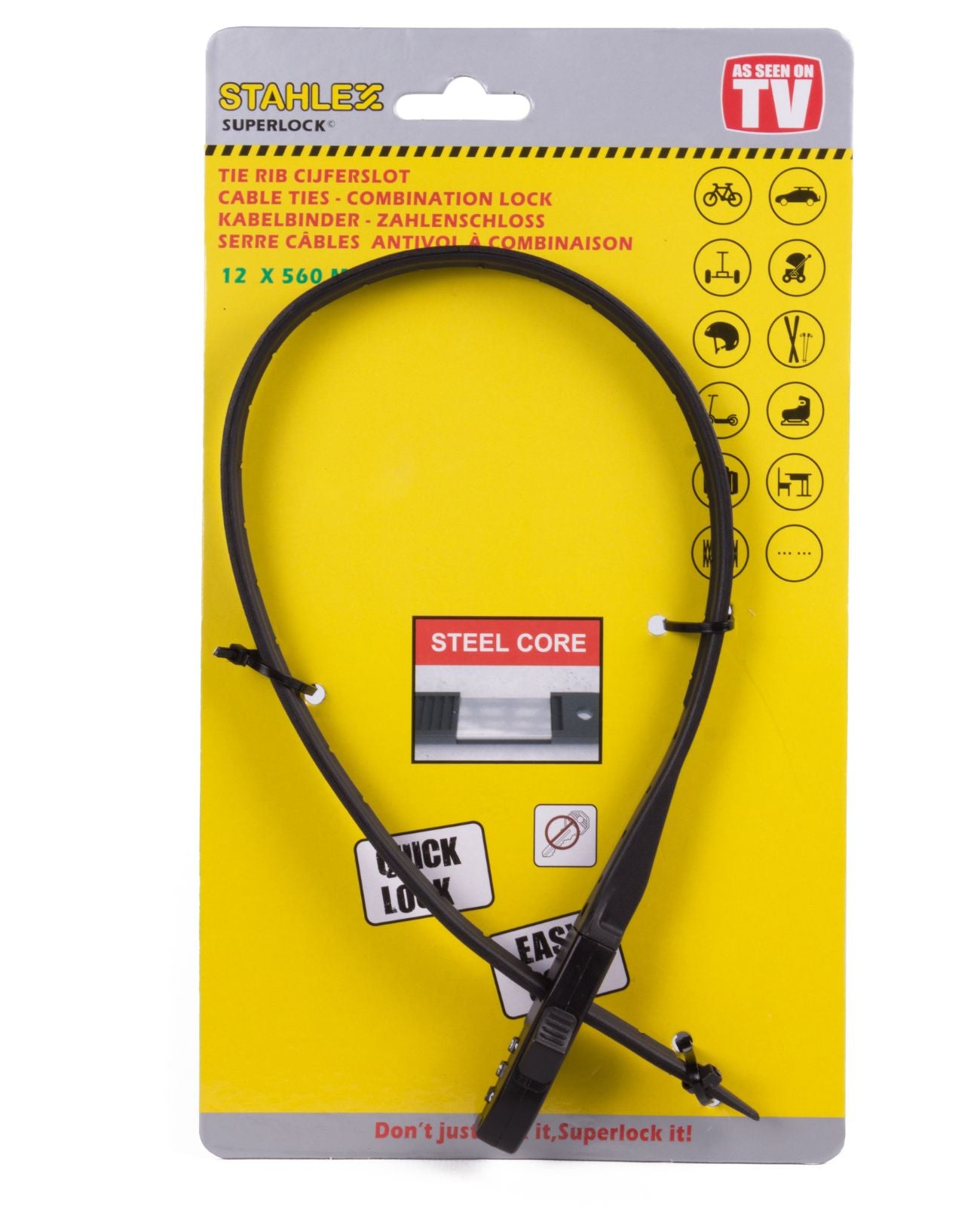 Kabelschloss Kombinationsschloss Zahlenschloss Kabelbinderschloss Fahrrad