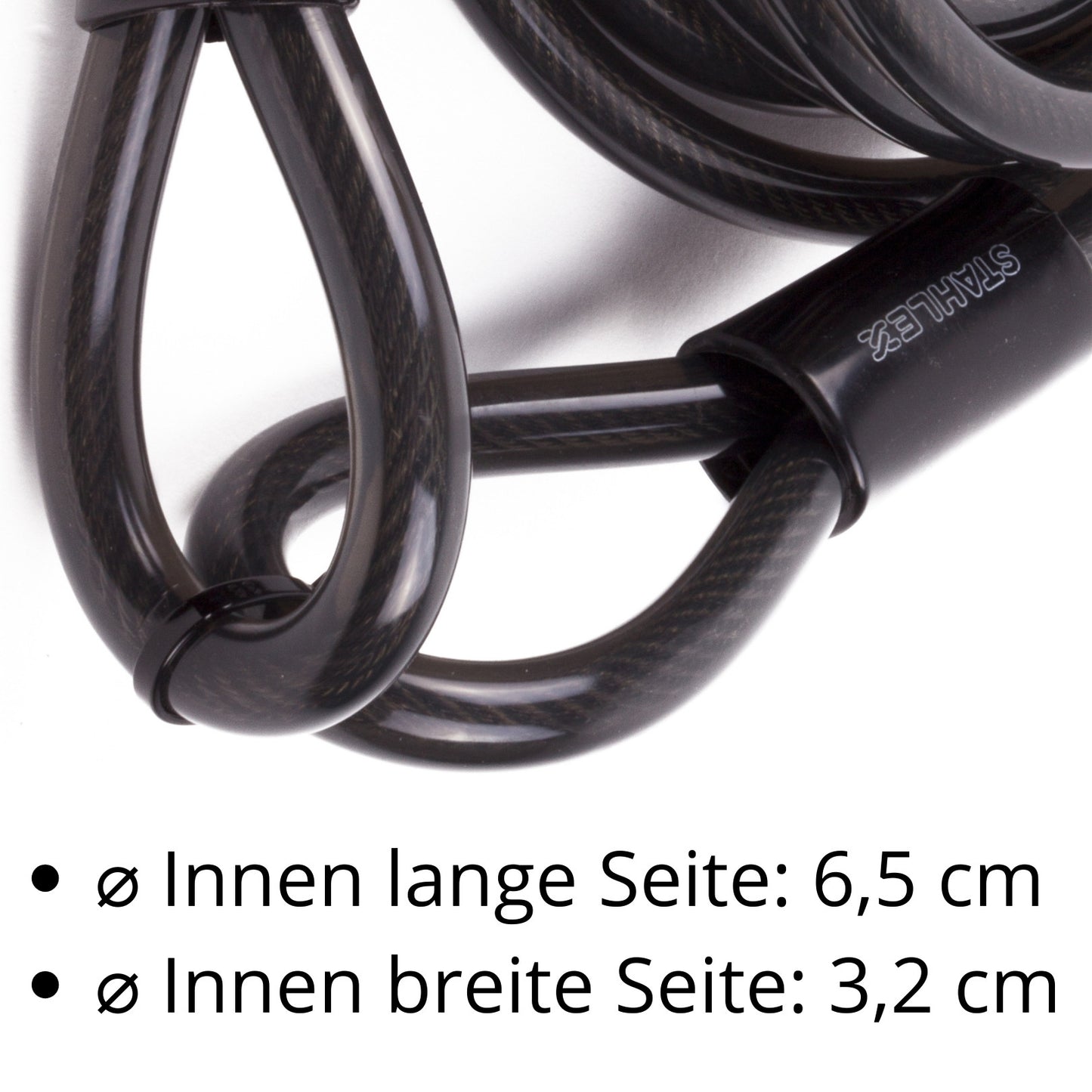 Stahlseil Stahlkabel Sicherheitskabel mit 2 Ösen Schlaufen Seil Ø 5mm x 12 Meter