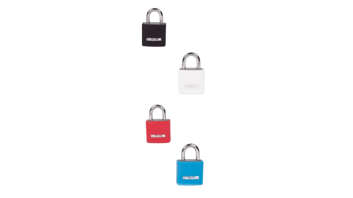 Farbenfrohe Mini-Vorhängeschlösser – ideal für Spinde, Taschen und Koffer. Große Auswahl an Farben, Designs und Schließmechanismen.