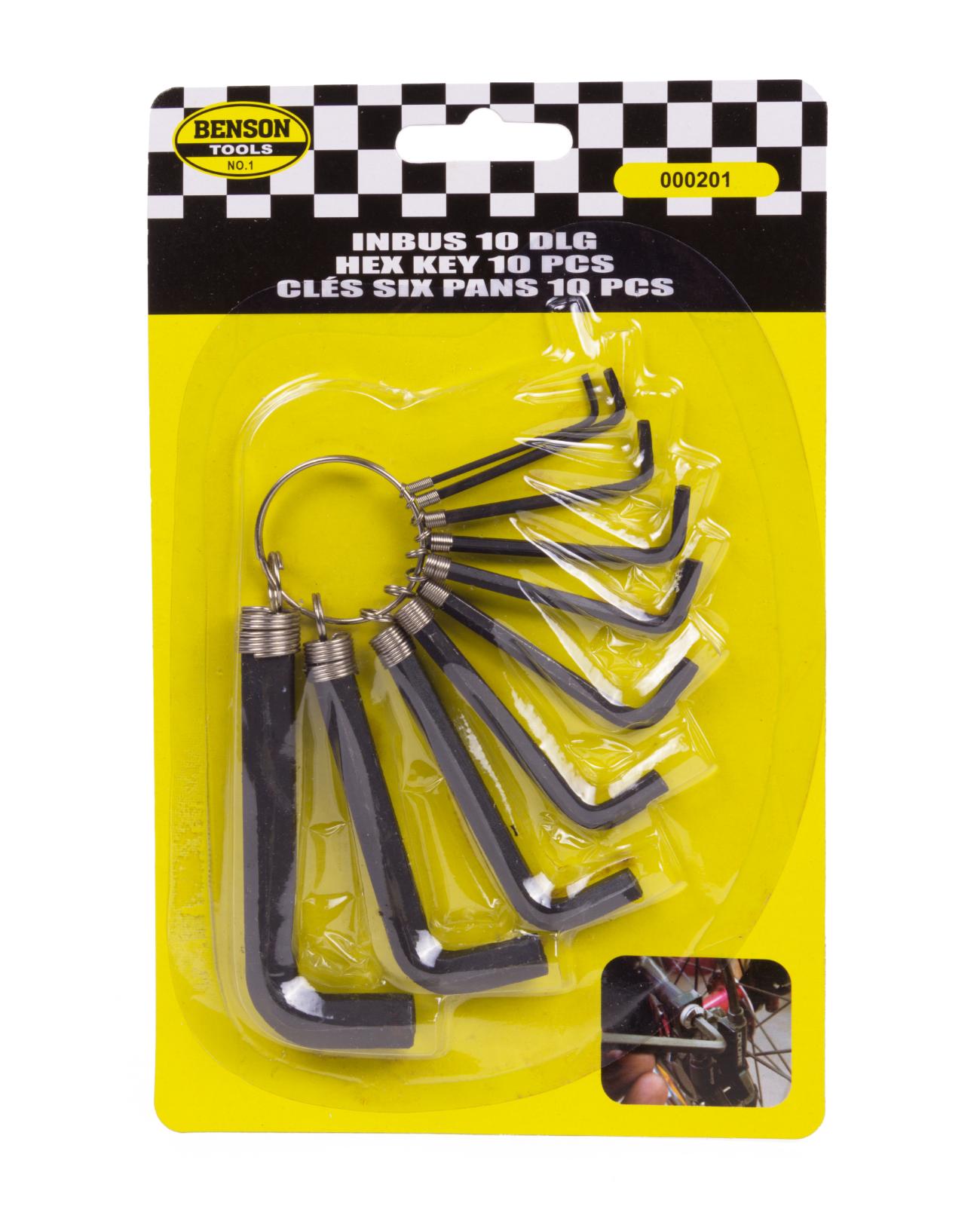 Sechskantschlüssel Set Sechskant Stift Innensechskantschlüssel 1 bis 10 mm 10St.