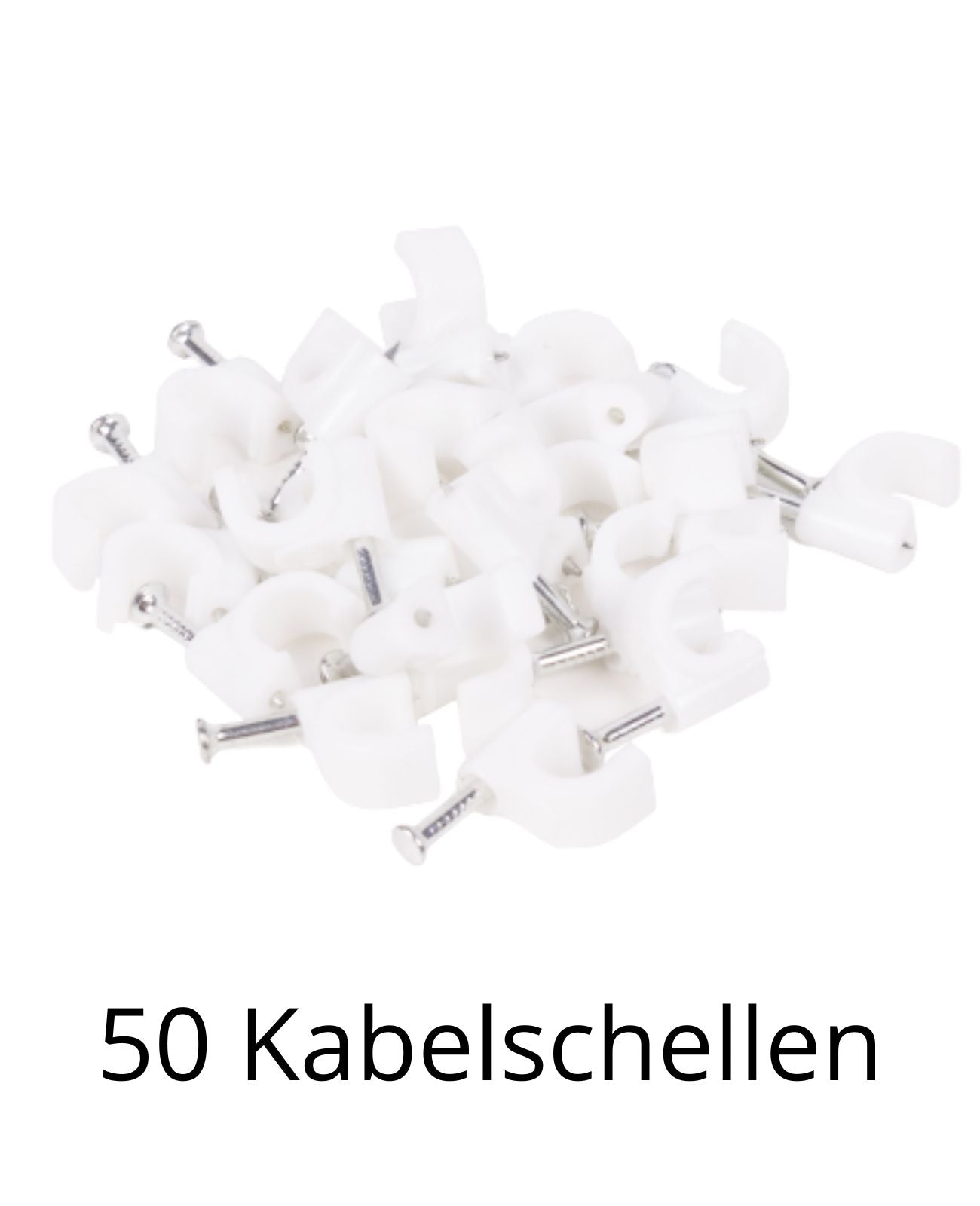 Kabelschellen Nagelschellen 6 mm Kabelklemmen Kabel Befestigung Halter 25x