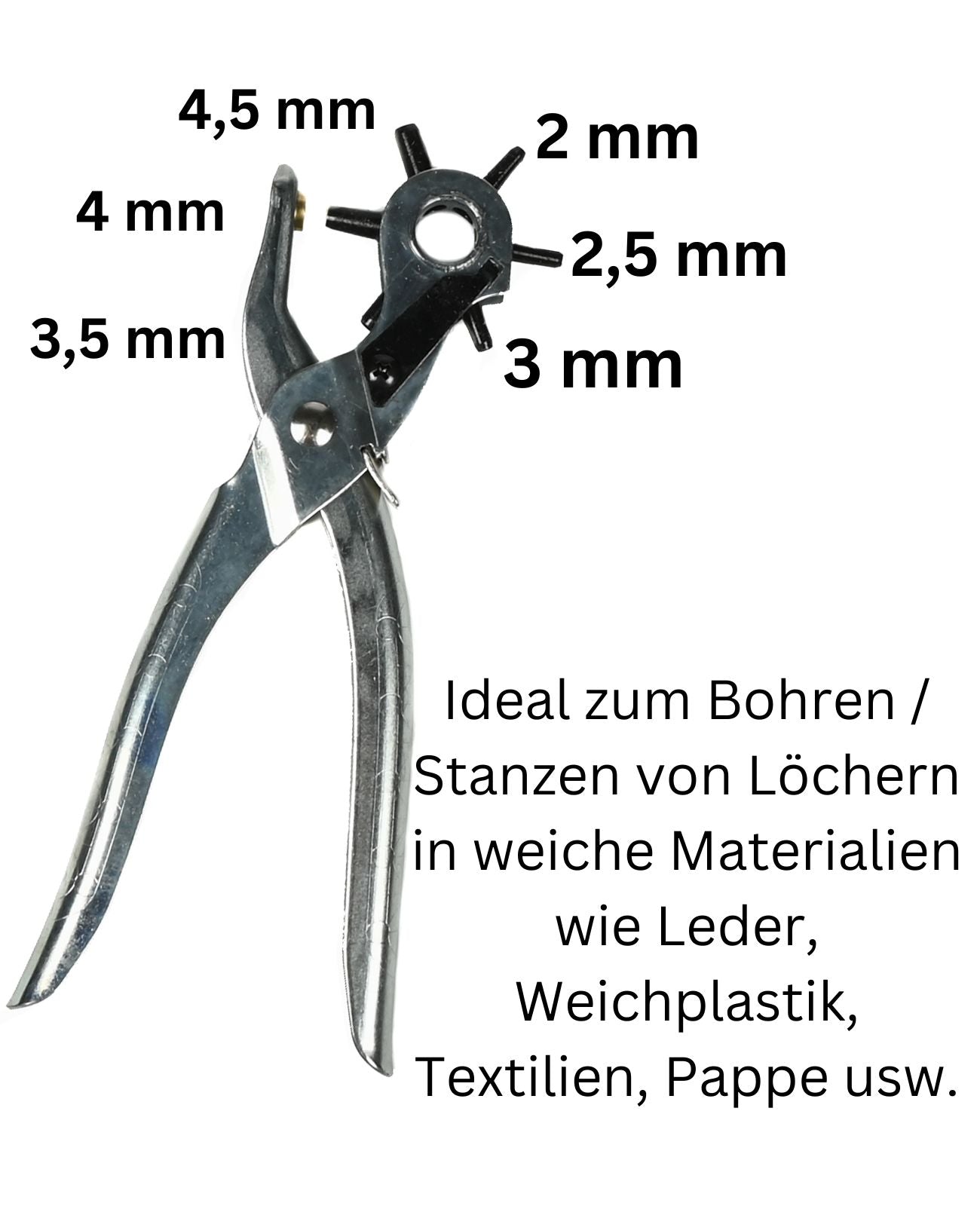 Revolverlochzange Gürtelzange Lochzange Zange Gürtellochzange Locher für Gürtel