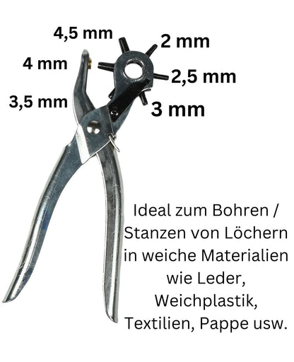 Revolverlochzange Gürtelzange Lochzange Zange Gürtellochzange Locher für Gürtel