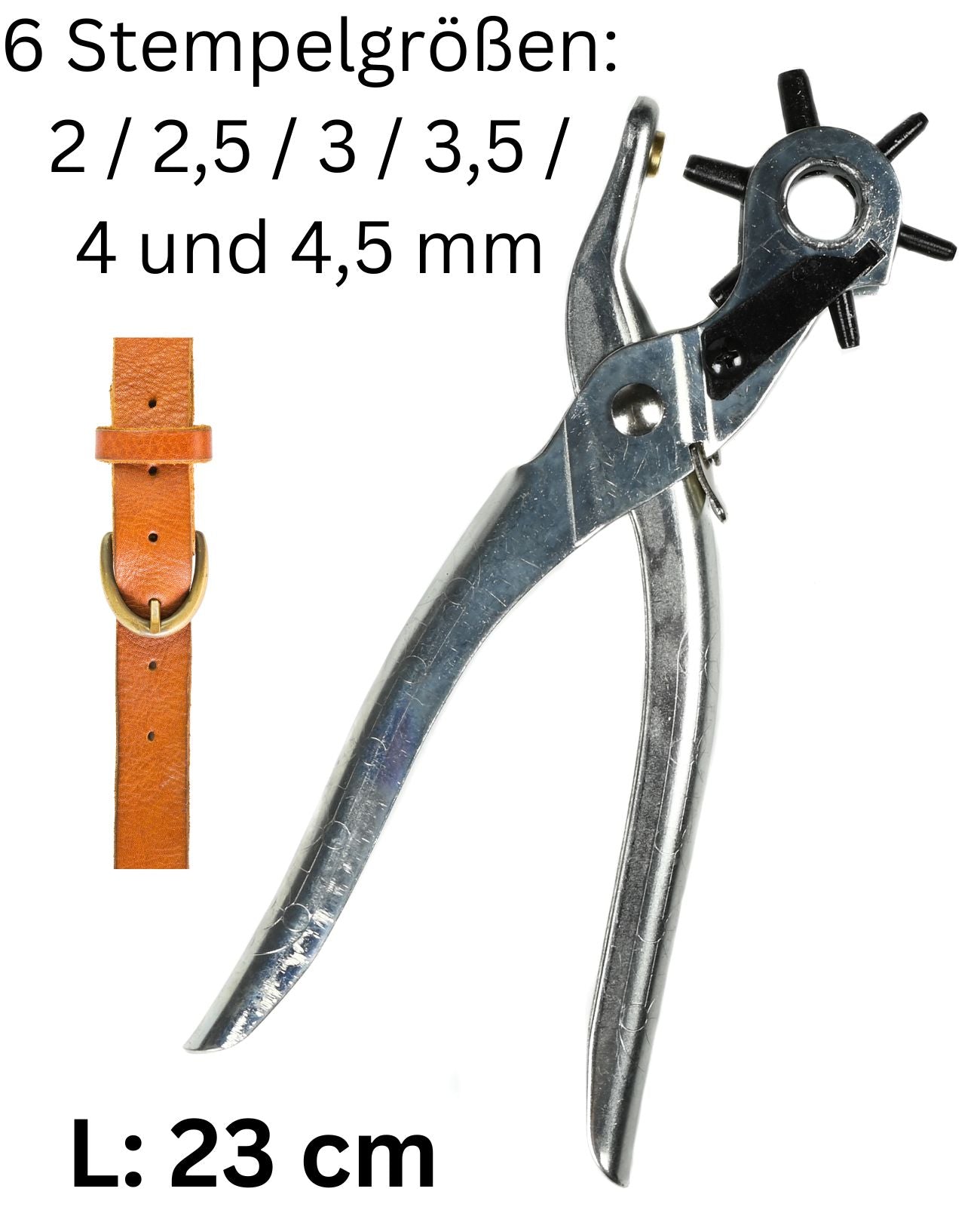 Revolverlochzange Gürtelzange Lochzange Zange Gürtellochzange Locher für Gürtel