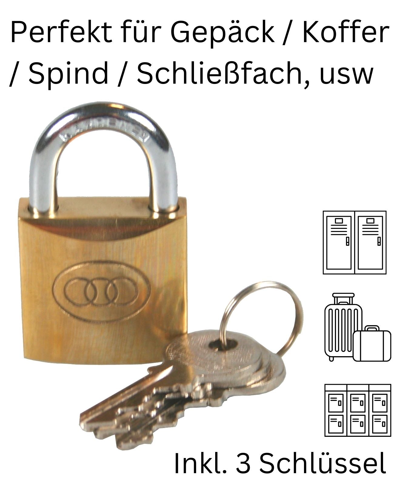 Vorhängeschloss Sicherheitsschloss Bügelschloss sehr sicher für innen & außen