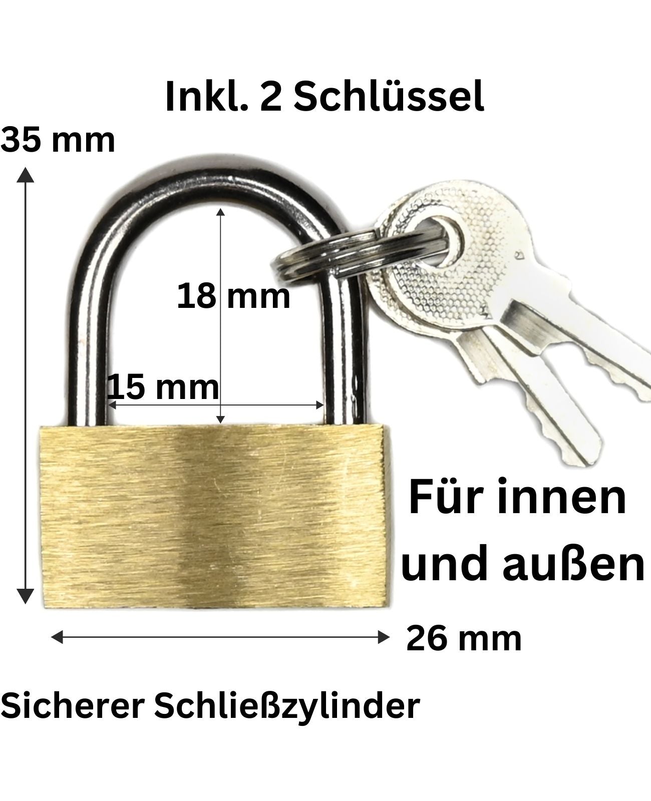 Mini Vorhängeschloss Bügelschloss Kofferschloss Kellerschloss Fahrrad Schloss