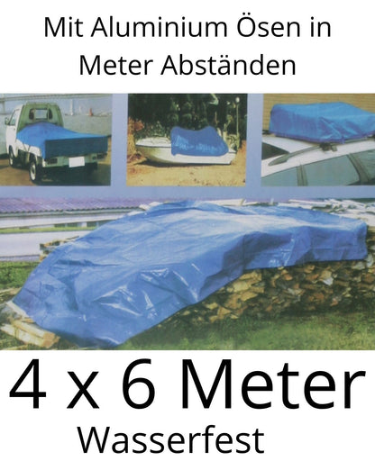 Abdeckplane Gewebeplane Schutzplane Industrieplane Holz Plane Wasserfest 4 x 6 m