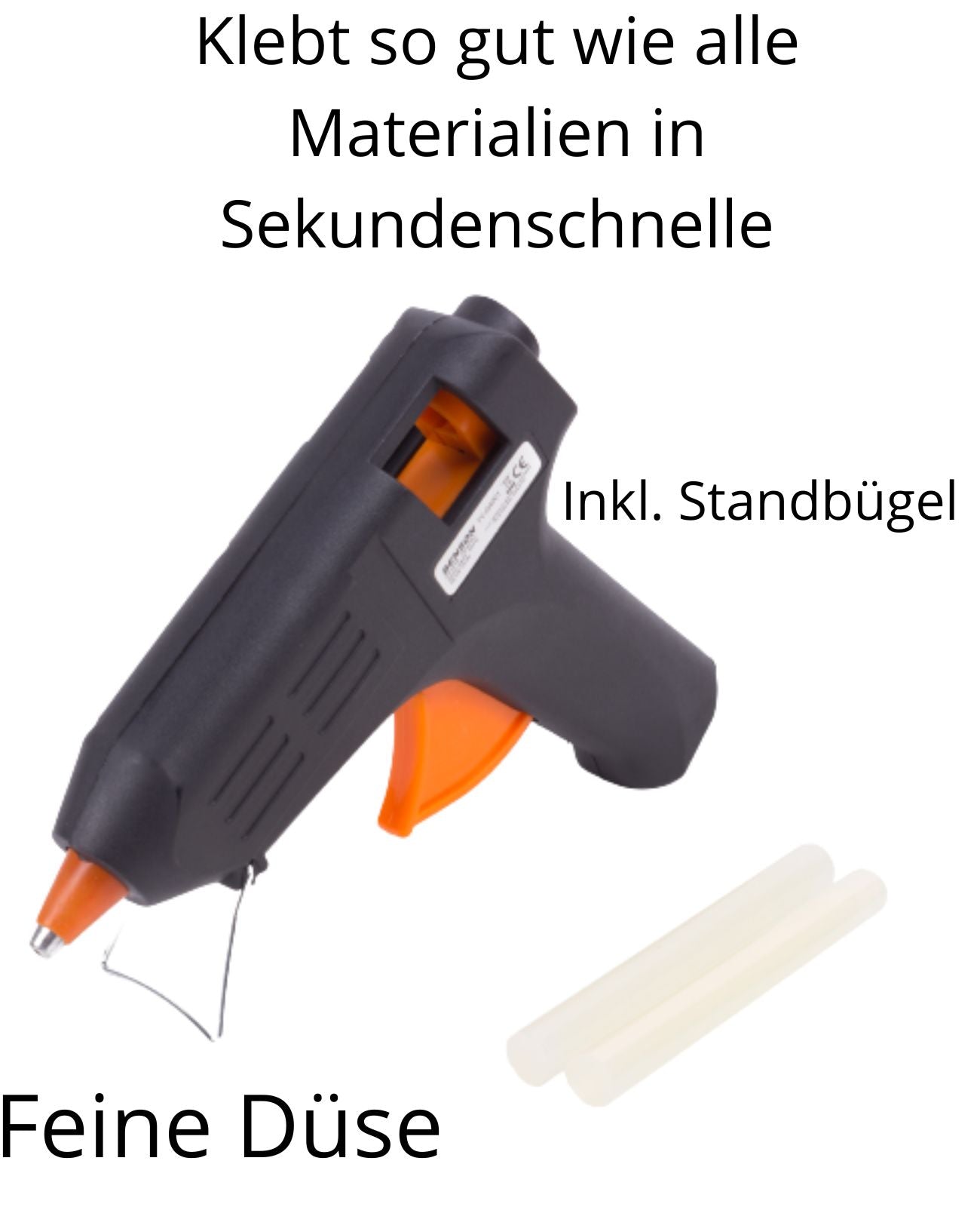 Heißklebepistole Klebepistole Heißklebestifte Patronen inkl. 2 Klebesticks