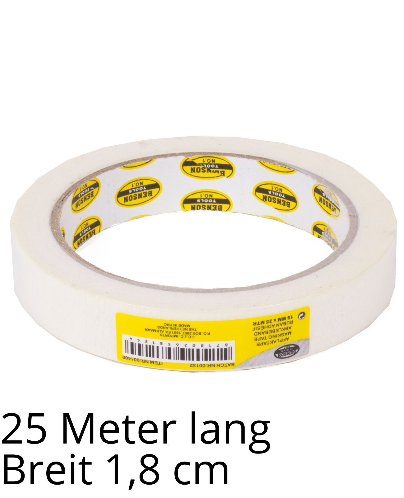 Kreppband Malerkrepp Klebeband Abklebeband Abdeck Rolle 18mm x 25m