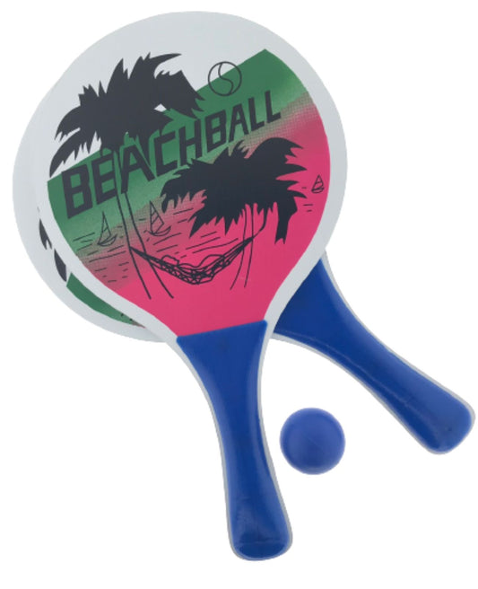 Beachball Set Strandballset Holzschläger Ballspielset Spielzeug Tennis Kinder