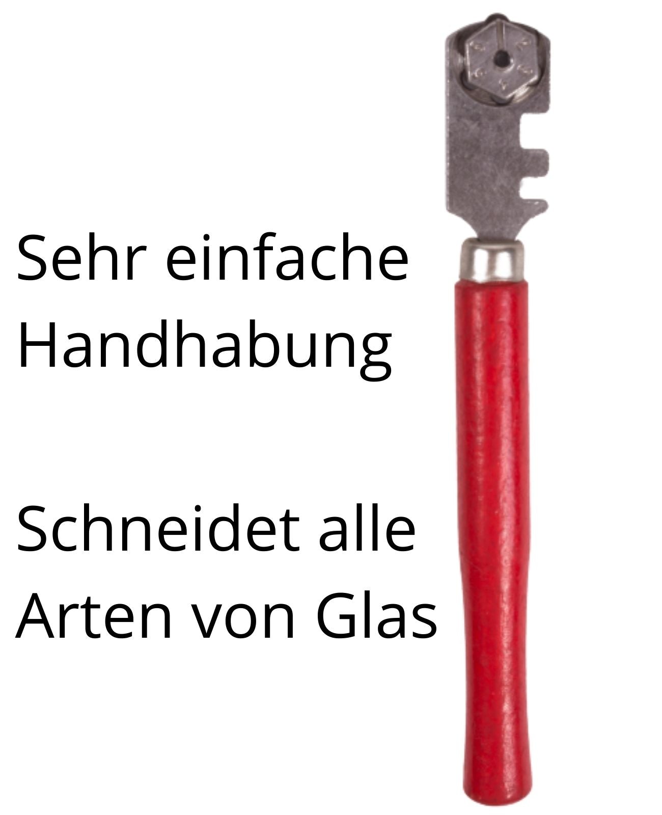 Glasschneider Abbrechkante Glas Trenner Schneider Ölschneider mit 6 Rädchen