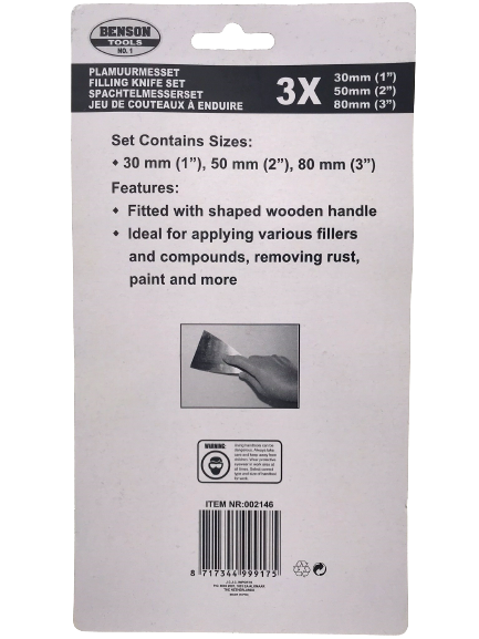 Tapetenspachtel Spachtel Spachteln Füllmesser Gips Spachtel Messerset 3 Teilig