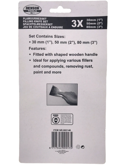 Tapetenspachtel Spachtel Spachteln Füllmesser Gips Spachtel Messerset 3 Teilig