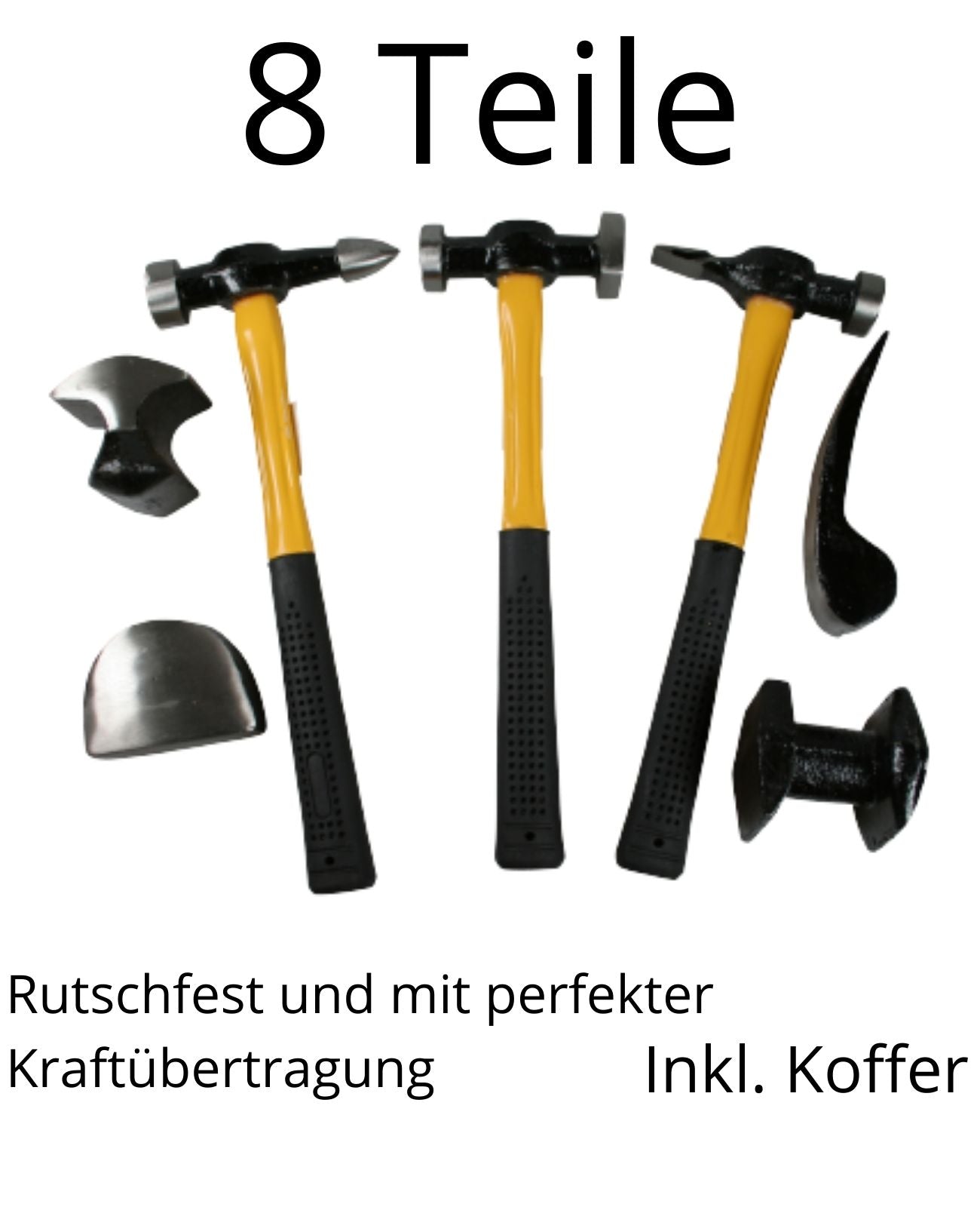 Ausbeulset Ausbeul Hammer Dellen Karosserie Werkzeug Koffer 2 Wege Set 8tlg