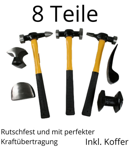 Ausbeulset Ausbeul Hammer Dellen Karosserie Werkzeug Koffer 2 Wege Set 8tlg