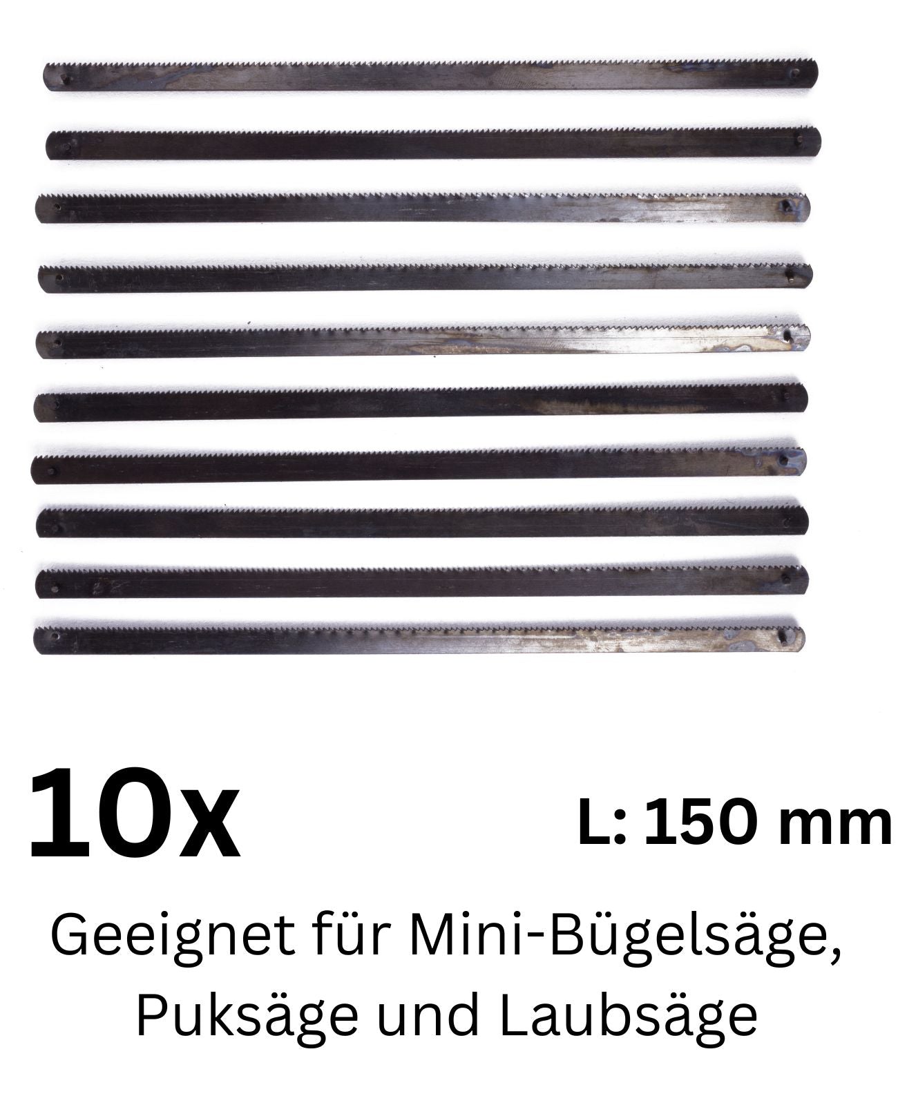Sägeblätter Ersatzsägeblätter Sägeblatt für Mini Bügelsäge Ersatzblatt 150mm 10x