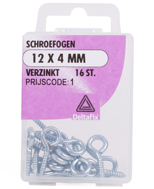 Schraubhaken Ringschrauben Haken Schraubösen gebogen 12x4 mm verzinkt 16x