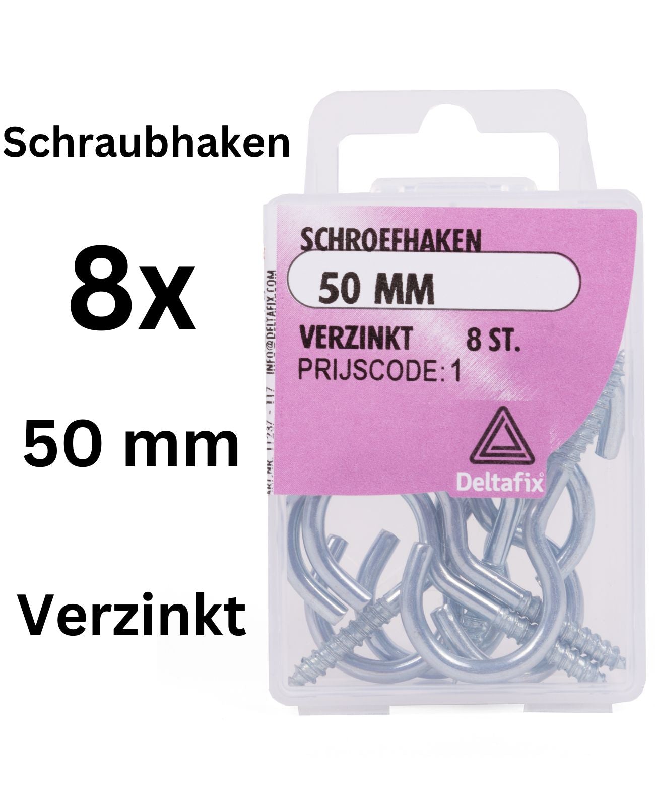 Schraubhaken Ringschrauben Wäscheleine Halbrund gebogen 50 mm verzinkt 8 Haken