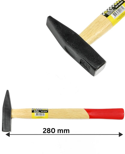 Schlosserhammer Holzstiel Schloss Hammer Holz Stahl Handhammer Heimwerker 300g