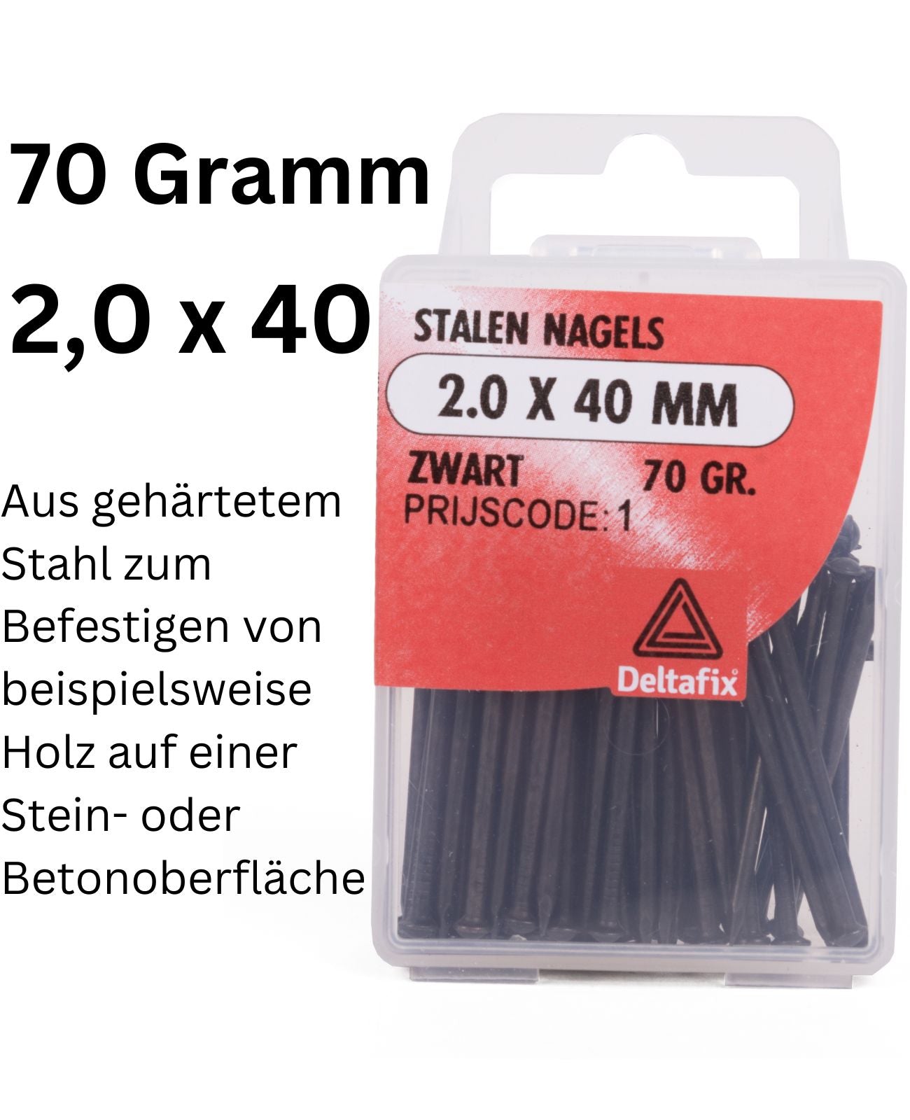 Drahtstifte Senkkopf Nägel Stahlnägel Senkkopfnägel blank  2 x 40 mm - 70g