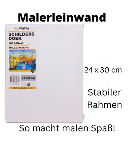 Leinwand auf Keilrahmen zum Bemalen Malen Leinwandkarton bespannt 24 x 30 cm