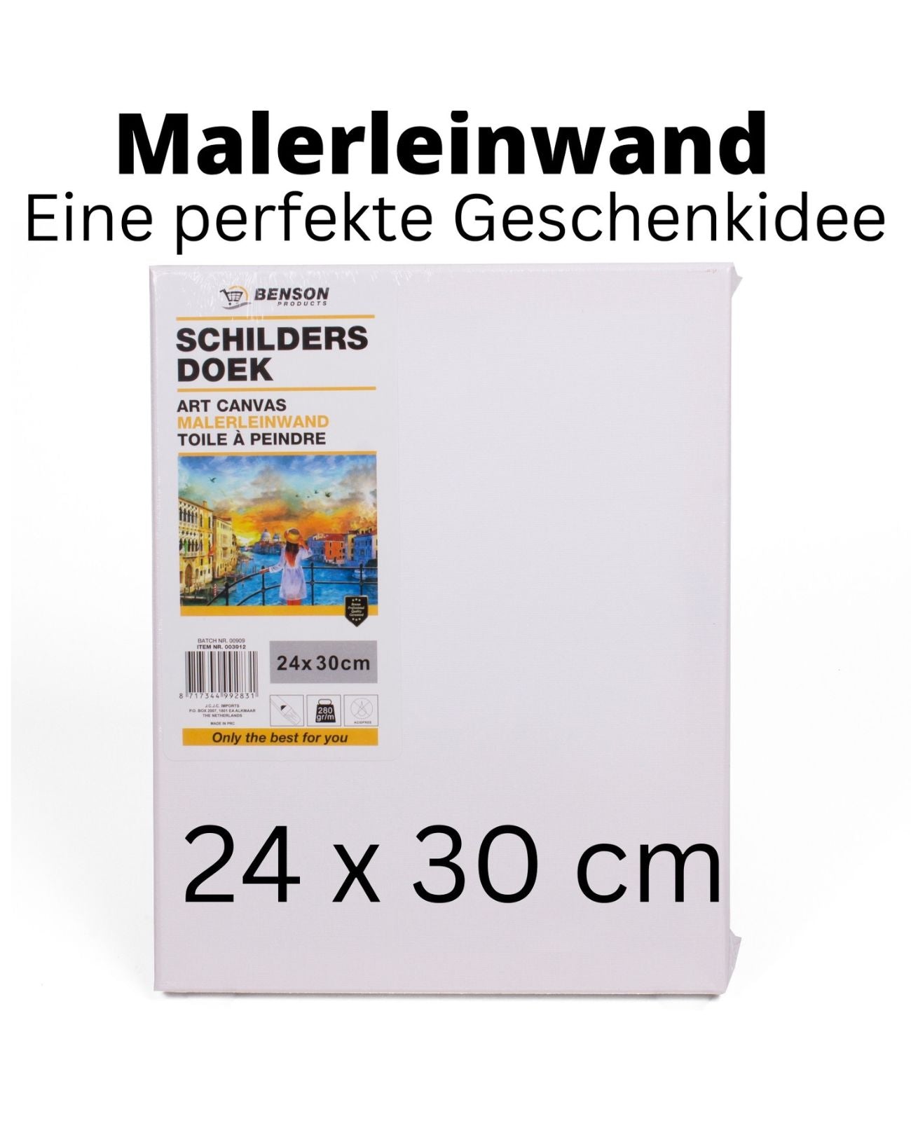 Leinwand auf Keilrahmen zum Bemalen Malen Leinwandkarton bespannt 24 x 30 cm