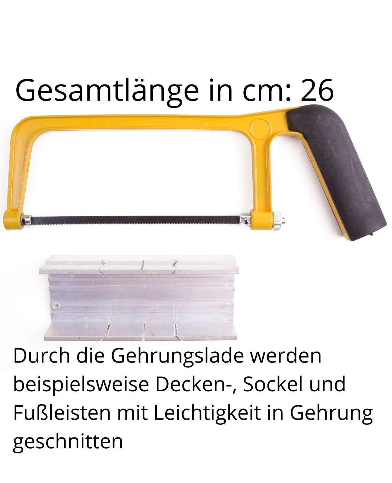 Eisensäge Metallsäge Bügelsäge mit Gehrungslade Sägeblatt Handsäge 150 mm