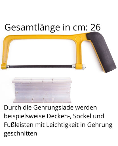 Eisensäge Metallsäge Bügelsäge mit Gehrungslade Sägeblatt Handsäge 150 mm