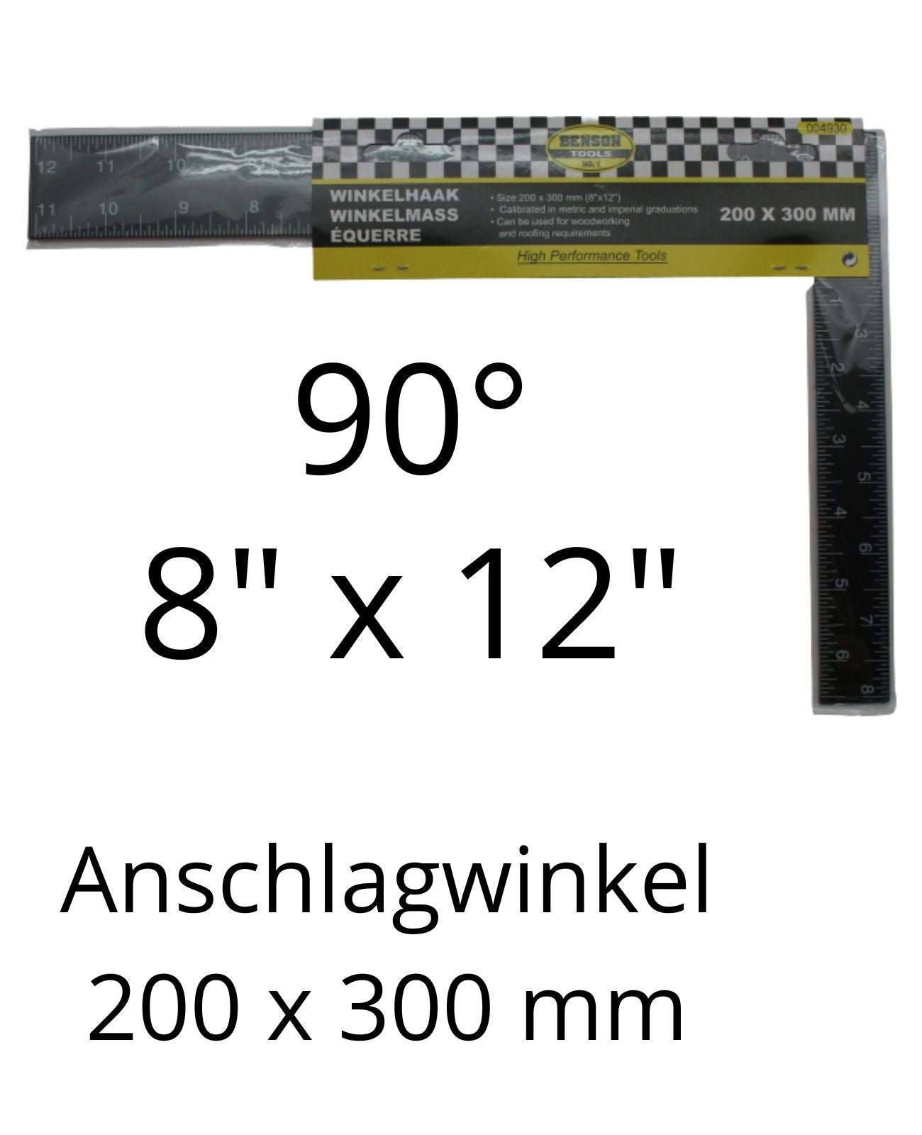 8"x12" Winkelmesser Anschlagwinkel Messwinkel Schreinerwinkel Anlegewinkel