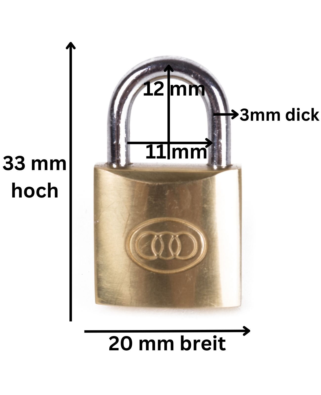 Mini Vorhängeschloss Koffer Spind Schloss Bügelschloss Hangschloss 20mm