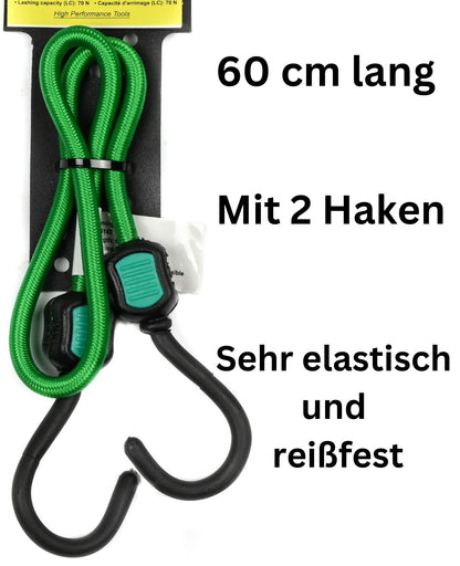 Spanngummi Gepäckgummi Expander Spannseil Haken Elastisch Fahrrad 60cm