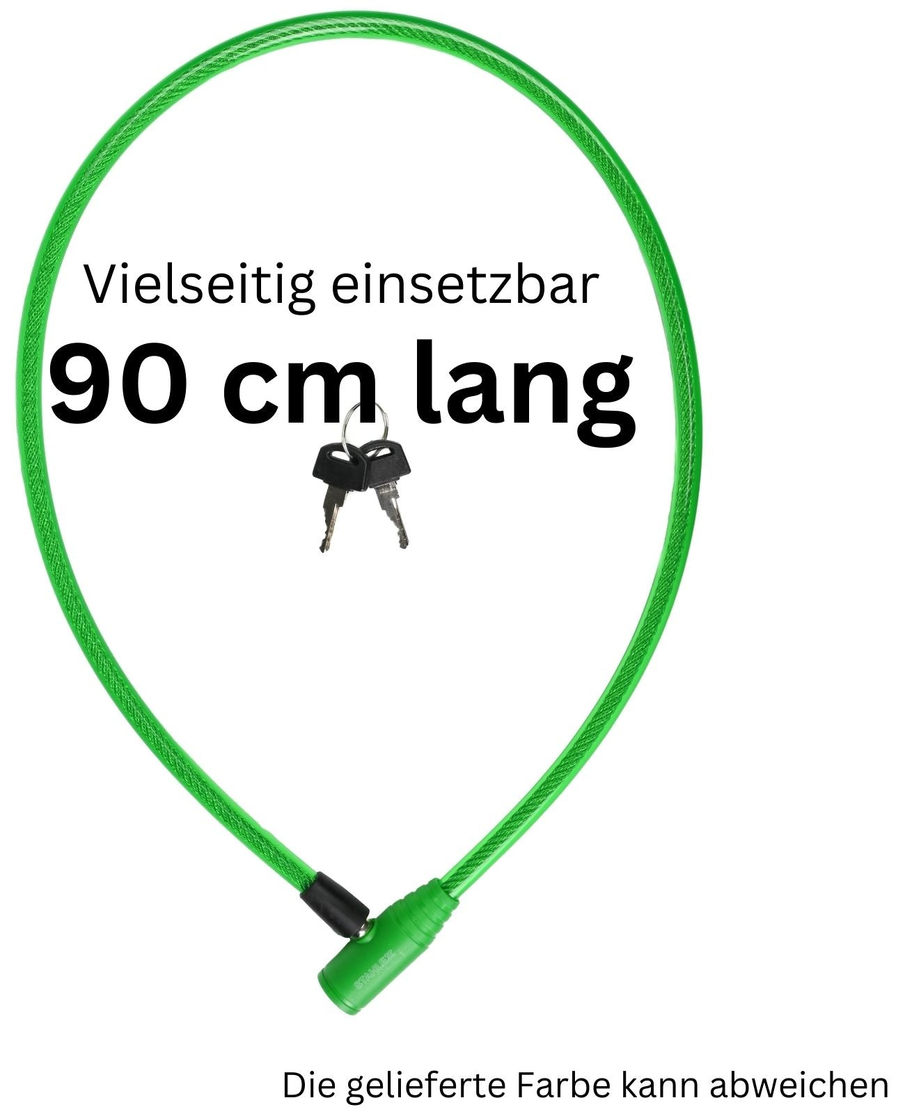 Fahrradschloss Sicherheitsschloss Kabelschloss Kinderschloss 10x900 mm