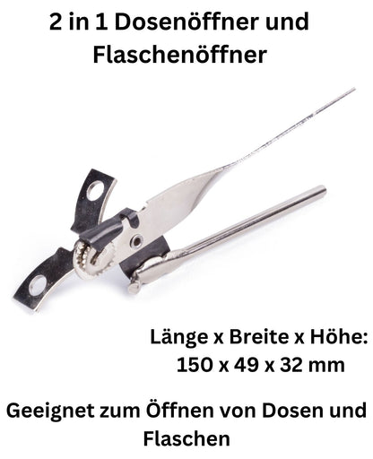 Dosenöffner Büchsenöffner 2in1 Flaschenöffner Konservendosenöffner