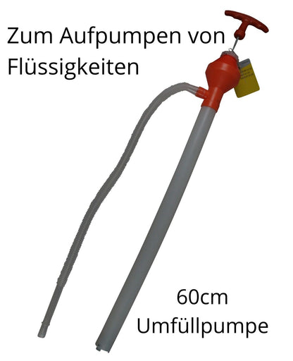Benzinpumpe Fasspumpe Handpumpe groß L 56cm Umfüllpumpe Kraftstoffpumpe