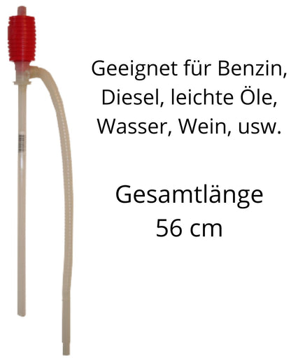 Benzinpumpe Fasspumpe Handpumpe groß L 56cm Umfüllpumpe Kraftstoffpumpe