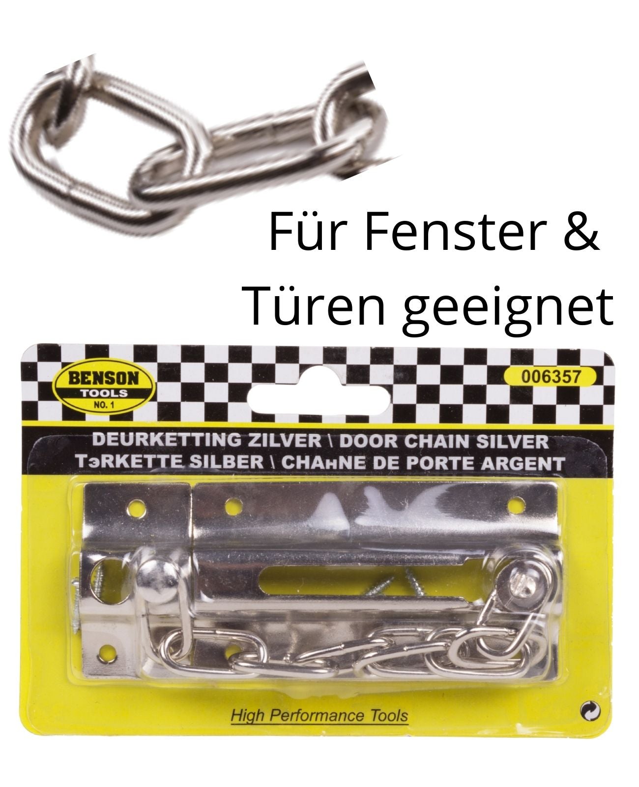 Türriegel Türkette Sicherheitskette Haustür Wohnungstür Schieberiegel Kette