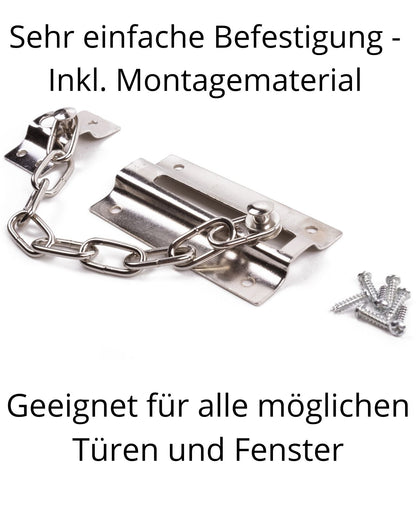 Türriegel Türkette Sicherheitskette Haustür Wohnungstür Schieberiegel Kette