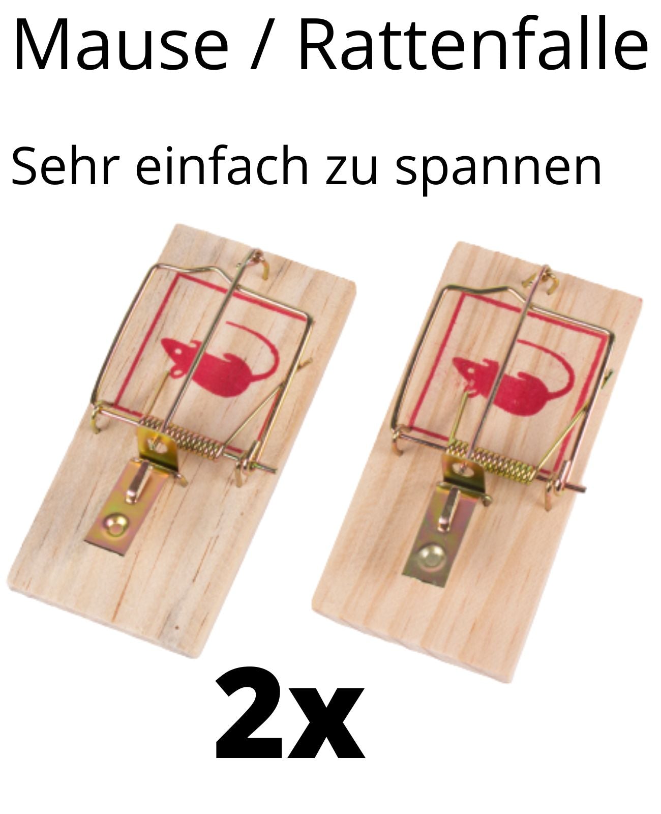 Mausefalle Schlagfalle Holz Tierfalle Mäuse Nager fangen Mäusefalle 2 Fallen