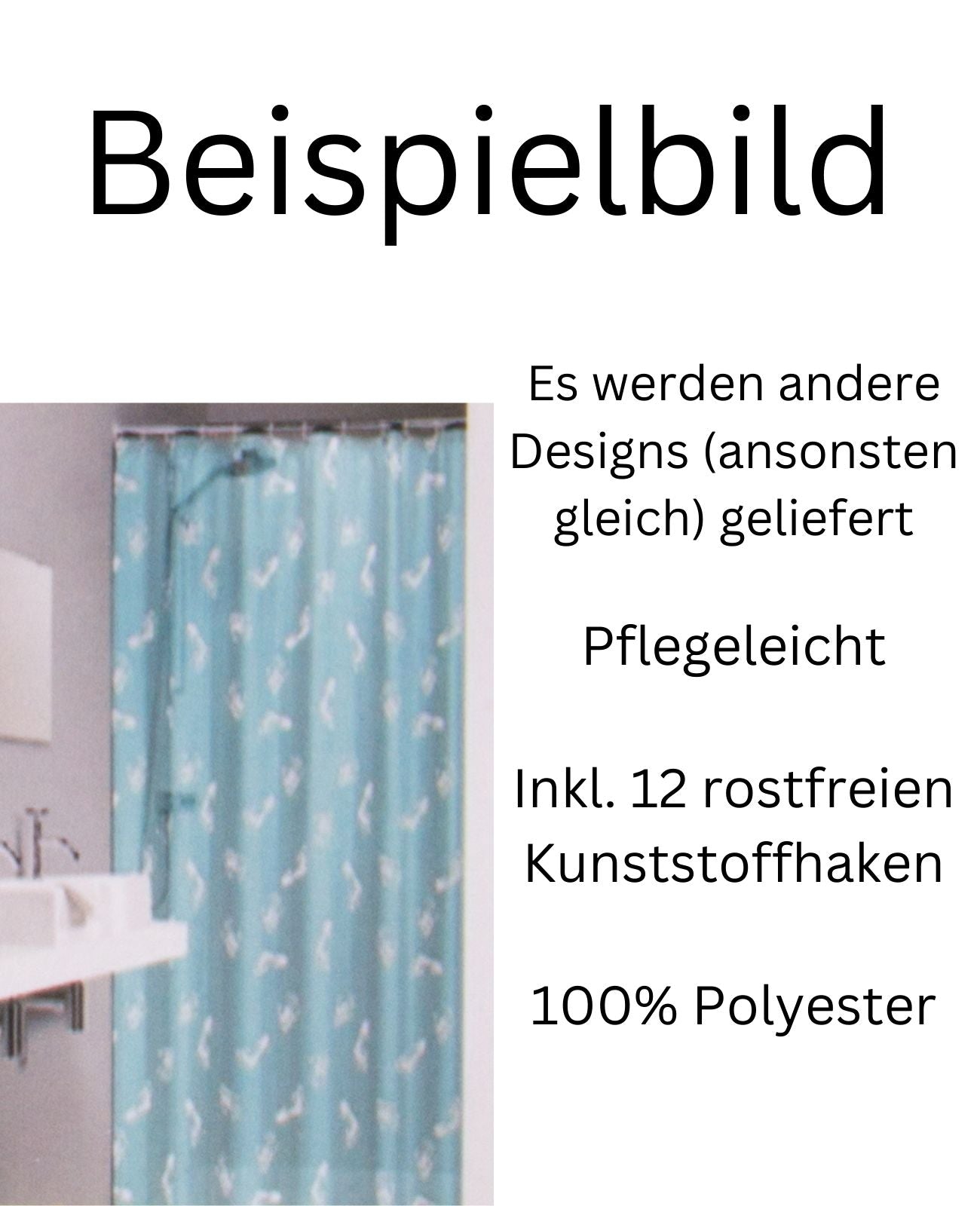 Duschvorhang Badewannenvorhang Vorhang verschiedene Designs 183 x 183 cm