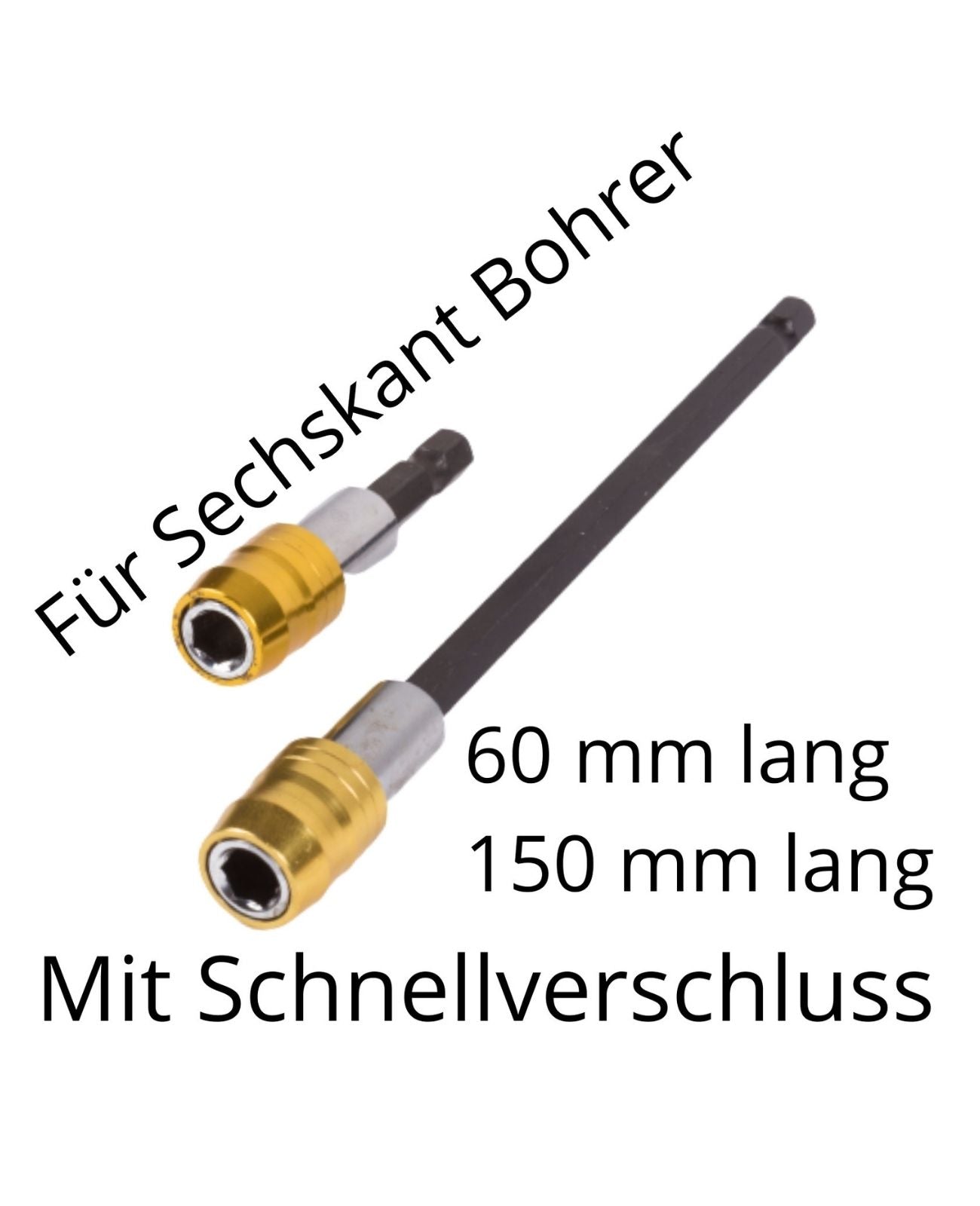Schnellwechsel Bithalter Bitverlängerung Bitaufnahme magnetisch Set 60/150mm 2x