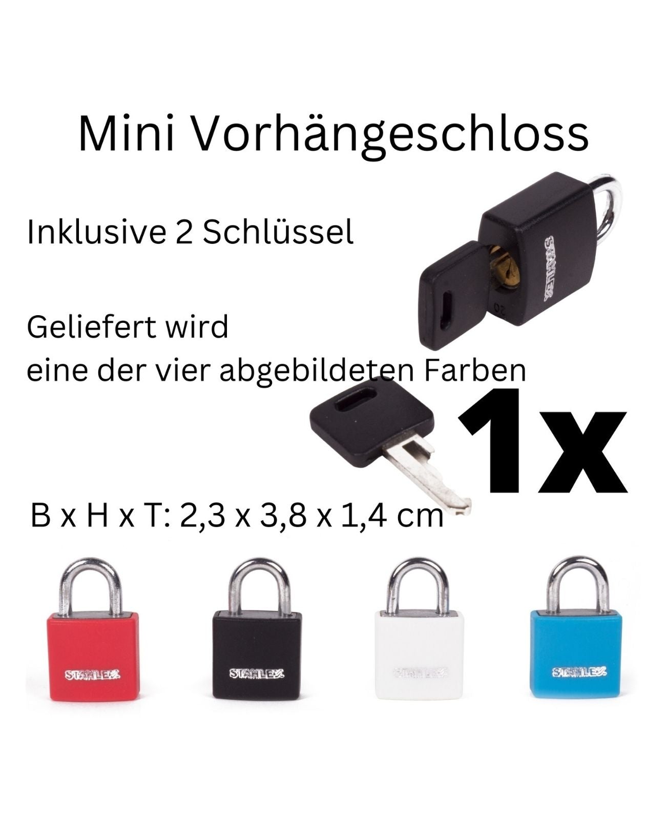 Mini Vorhängeschloss Kinderschloss Gepäckschloss Rucksackschloss