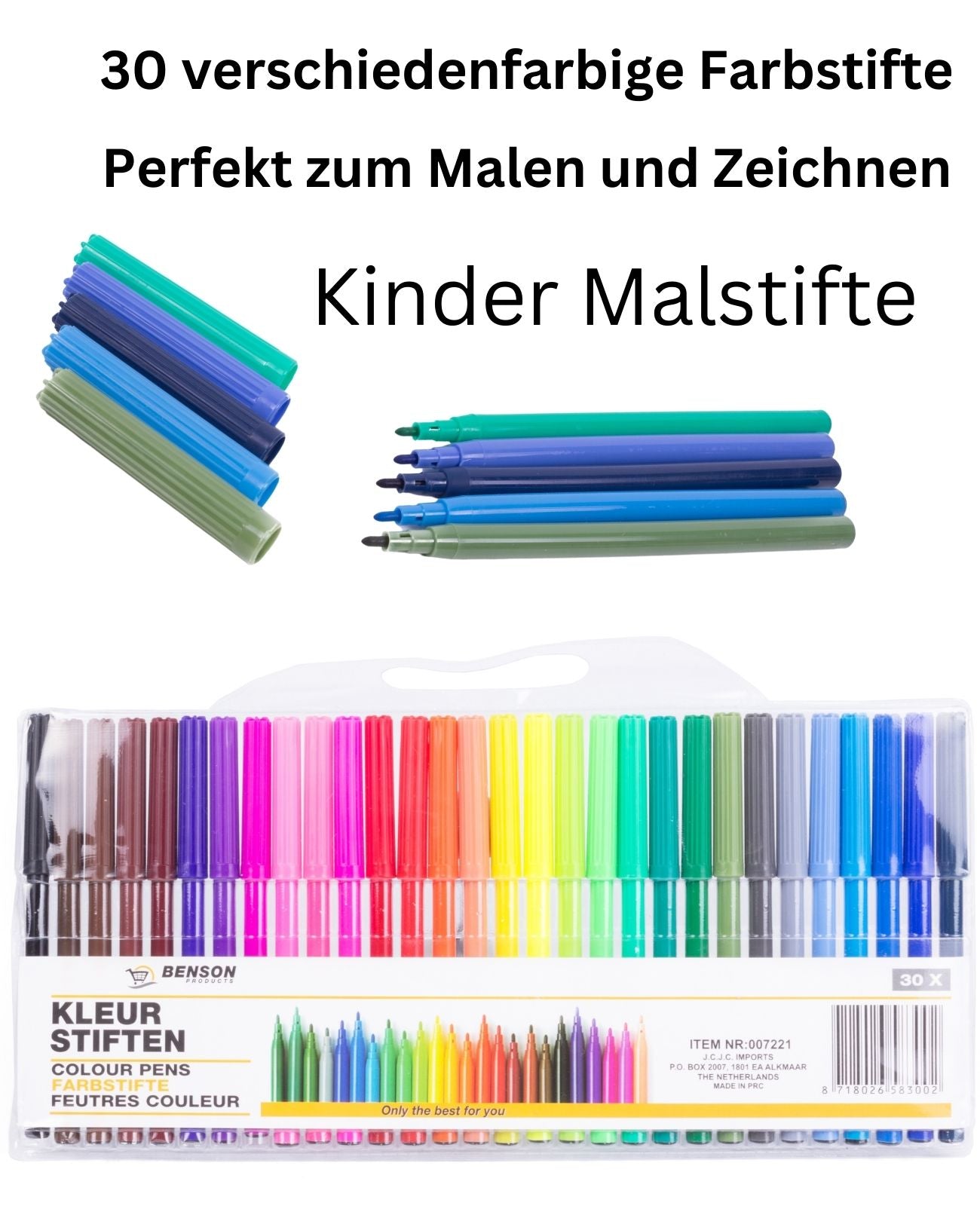 Filzstifte Fasermaler Farben Stifte Malstifte Filzmarker  Buntstifte  30 Stück