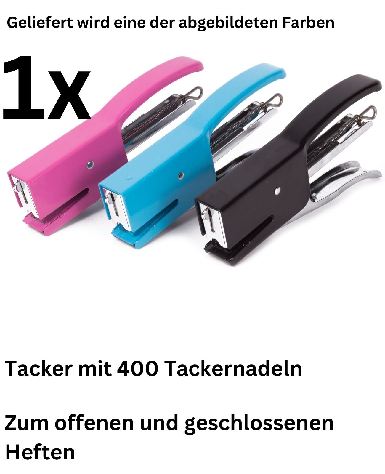Heftzange Tacker Hefter Heftklammer Bürotacker Büro inkl. Heftklammern