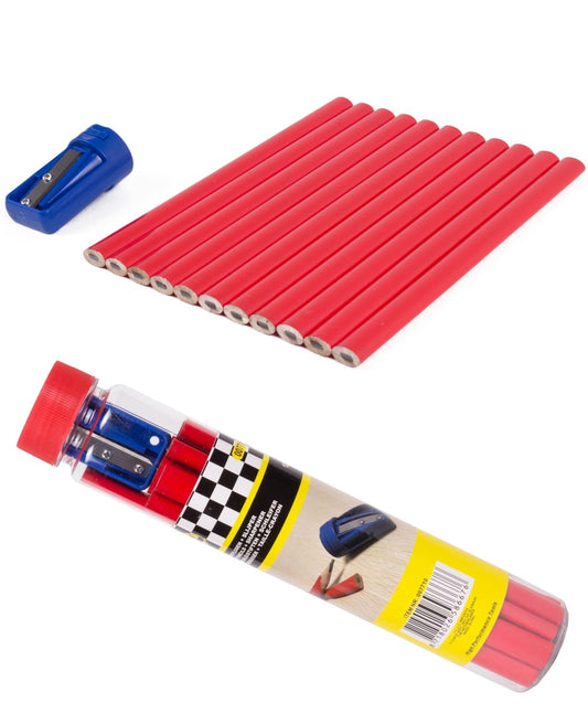 Zimmermannsbleistift Zimmermann Bleistift Anspitzer Spitzmaschine 12 tlg Set