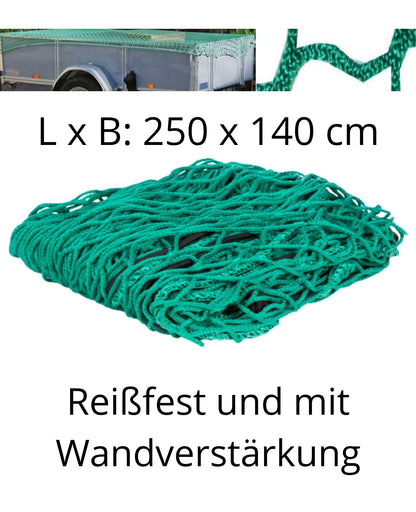Anhängernetz mit Randverstärkung Ladungssicherung reißfest 250 x 140 cm