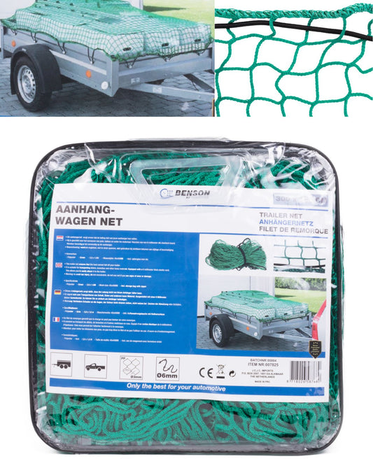 Anhängernetz Ladungssicherung Transportnetz reißfest PKW 300 x 160 cm