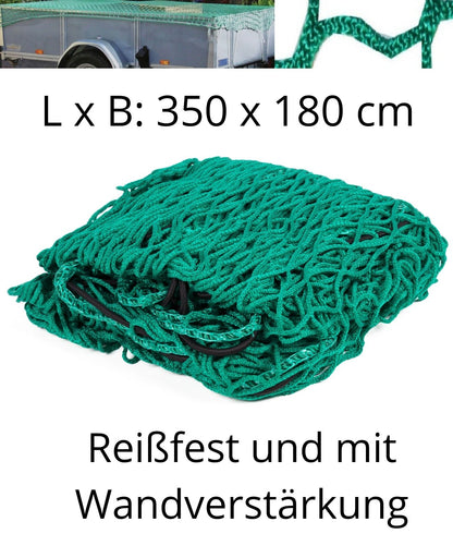 Anhängernetz mit Randverstärkung Ladungssicherung reißfest 350 x 180 cm