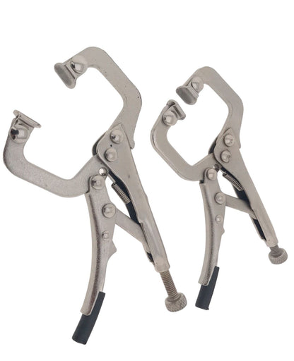 Griffzange Gripzange Feststellzange Set Mini stufenlos C Form Schweißerzange 2x