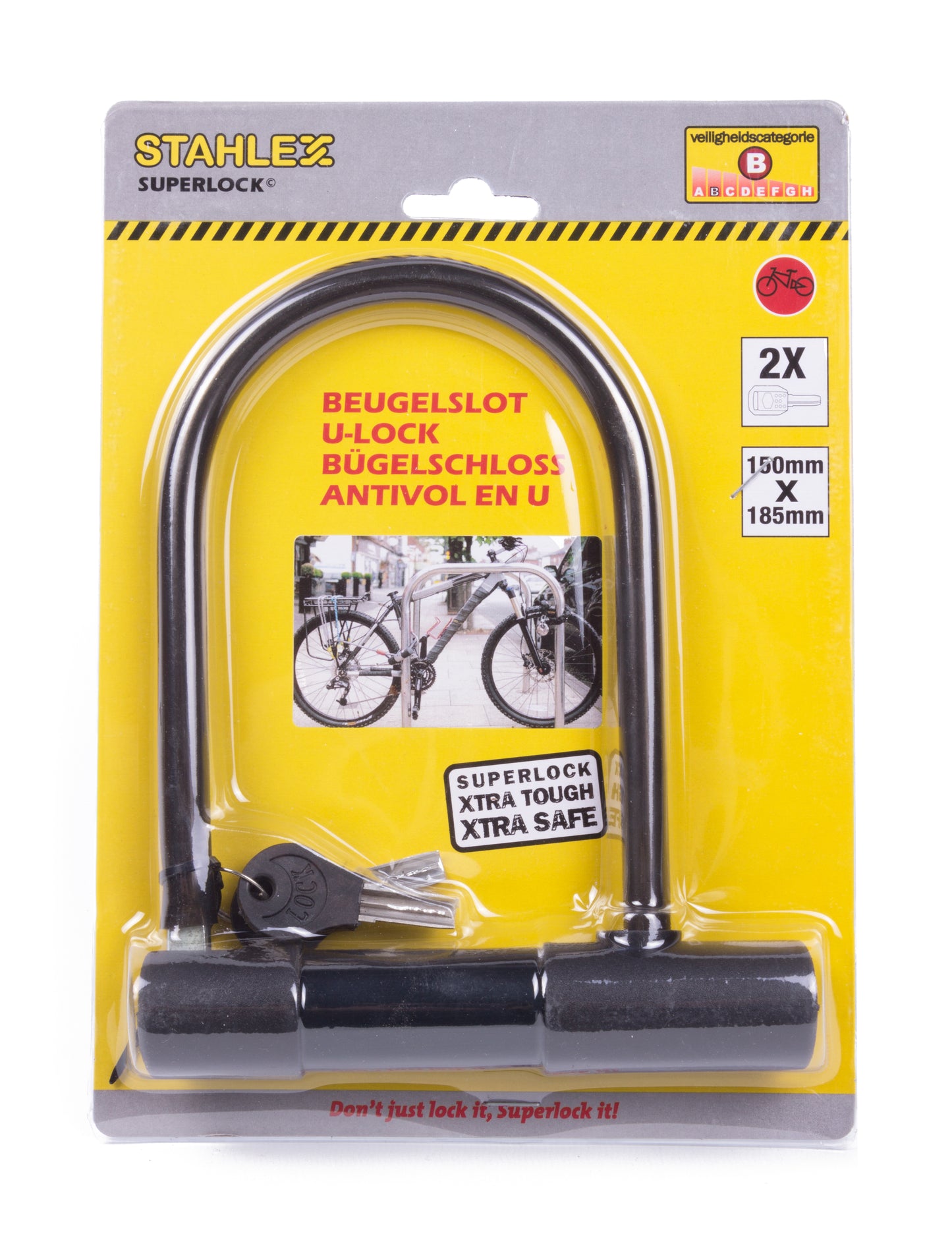 Bügelschloss Fahrradschloss Motorradschloss Panzerschloss 150x185 mm